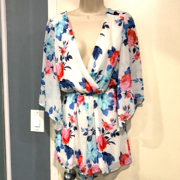 Bailey Blue Floral Romper - Picture 8 of 13